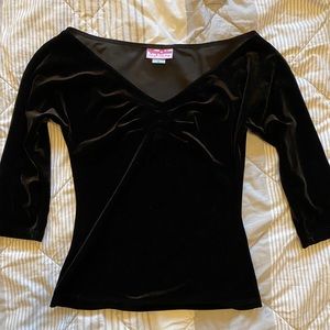 Pinup couture Black Lolita Top